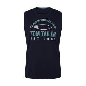 TOM TAILOR Tričko  námořnická modř / bílá / azurová modrá