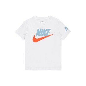 Nike Sportswear Tričko 'FUTURA EVERGREEN'  světlemodrá / tmavě oranžová / bílá