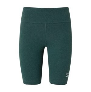 Reebok Sport Sportovní kalhoty  tmavě zelená / bílá