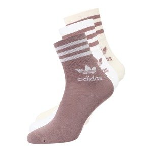 ADIDAS ORIGINALS Ponožky  bílá / tmavě béžová / béžová