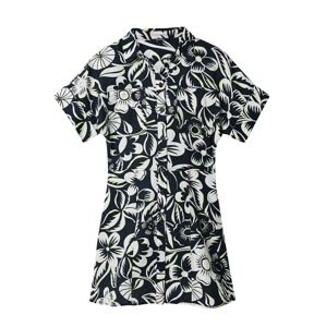 Desigual Košilové šaty  kiwi / černá / bílá