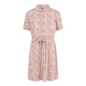 PIECES Košilové šaty 'April'  písková / růžová / pastelově růžová / bílá