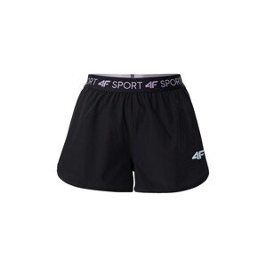 4F Sportovní kalhoty  světle šedá / fialová / černá
