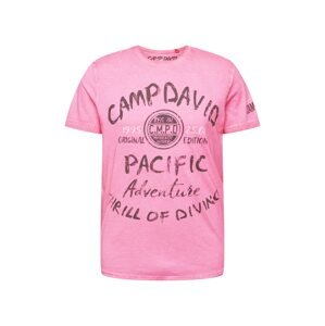 CAMP DAVID Tričko  světle růžová / černá / bílá