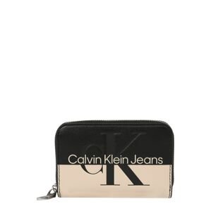 Calvin Klein Jeans Peněženka  černá / barva bílé vlny