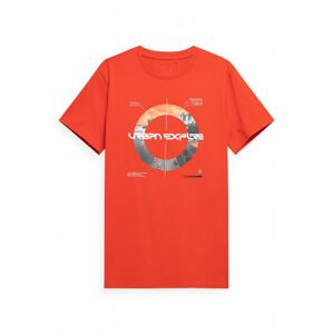 4F Funkční tričko  šedá / oranžová / offwhite