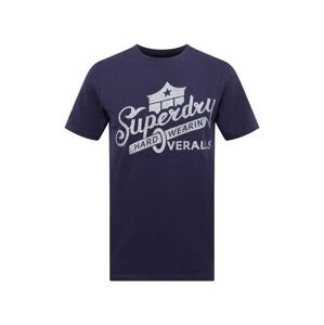 Superdry Tričko námořnická modř / šedý melír