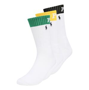 Polo Ralph Lauren Ponožky  bílá / černá / zelená / žlutá