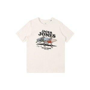 Jack & Jones Junior Tričko 'VENICE' zelená / červená / černá / offwhite