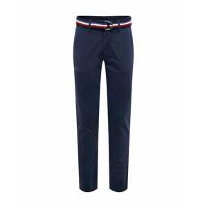 BLEND Chino kalhoty  marine modrá / ohnivá červená / bílá