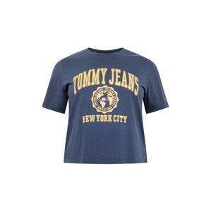 Tommy Jeans Curve Tričko marine modrá / světle žlutá / červená / bílá