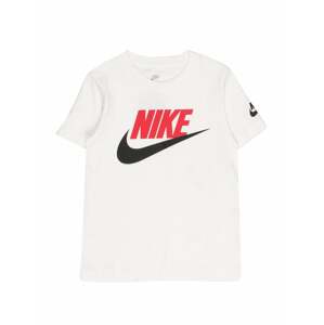 Nike Sportswear Tričko 'FUTURA EVERGREEN'  bílá / červená / černá