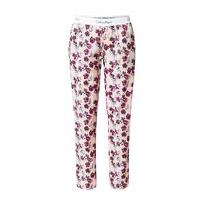 Calvin Klein Underwear Pyžamové kalhoty růžová / svítivě růžová / bílá