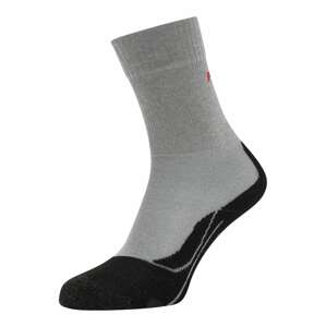 FALKE Sportovní ponožky  světle šedá / černá / červená
