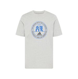 ADIDAS SPORTSWEAR Funkční tričko  modrá / šedý melír / černá