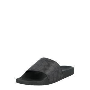 COACH Pantofle antracitová / černá