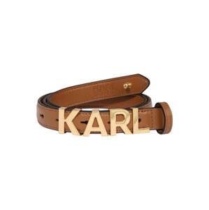 Karl Lagerfeld Opasek  karamelová / zlatá / černá