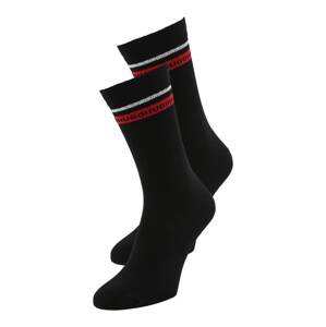 HUGO Ponožky '2P QS RIB BAND  CC'  červená / černá / bílá