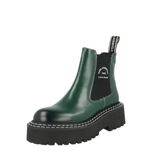 Karl Lagerfeld Chelsea boty 'PATROL'  tmavě zelená / černá / bílá