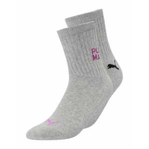 PUMA Ponožky  šedý melír / světle růžová / tmavě růžová