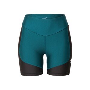 PUMA Sportovní kalhoty 'Fit Eversculpt 5" Tight Short' smaragdová / černá / bílá