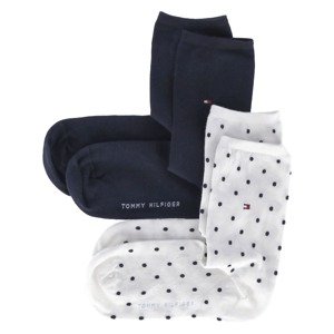 TOMMY HILFIGER Ponožky  bílá / tmavě modrá / černá