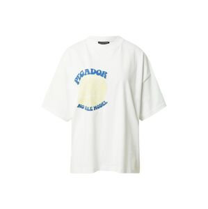 Pegador Oversized tričko 'TARZANA'  bílá / světle žlutá / modrá