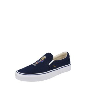 Polo Ralph Lauren Slip on boty 'KEATON'  modrá / námořnická modř / světle hnědá / bílá