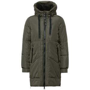 CECIL Zimní kabát khaki / černá