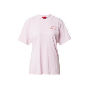 HUGO Tričko 'Vintage'  pastelově růžová / červená