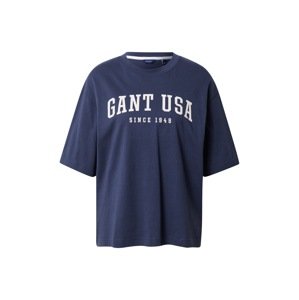 GANT Oversized tričko  námořnická modř / bílá