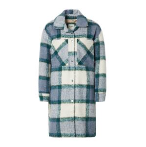 Abercrombie & Fitch Přechodný kabát krémová / chladná modrá / smaragdová