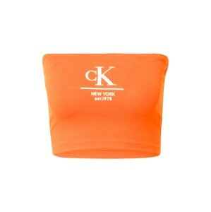 Calvin Klein Jeans Top oranžová / bílá