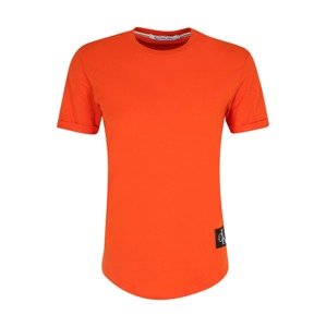 Calvin Klein Jeans Tričko  svítivě oranžová / černá / bílá
