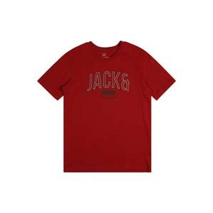Jack & Jones Junior Tričko 'Thomas' krvavě červená / černá / bílá