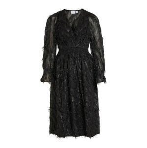 VILA Společenské šaty 'Feather'  černá