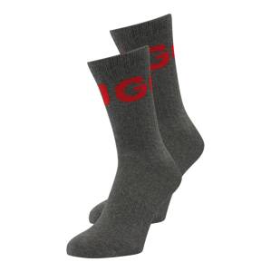 HUGO Ponožky  čedičová šedá / červená