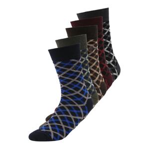 BURTON MENSWEAR LONDON Ponožky  modrá / khaki / tmavě červená / černá