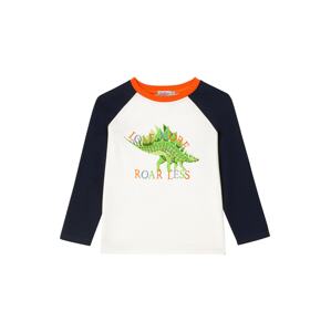 Cath Kidston Tričko 'Dinosaur Roar'  noční modrá / světle zelená / tmavě oranžová / bílá